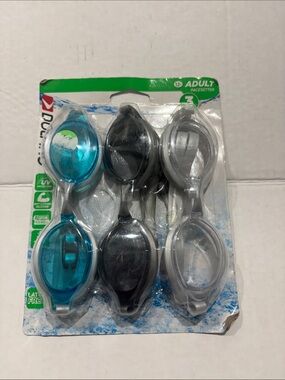Dolfin 3-Pack Swim Goggles in Blue, Black & Silver